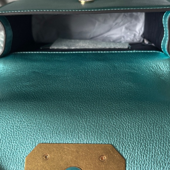 Kate Spade Bijou Metallic Blue & Green Mini Top Handle bag W/ Crossbody Strap - Picture 13 of 17